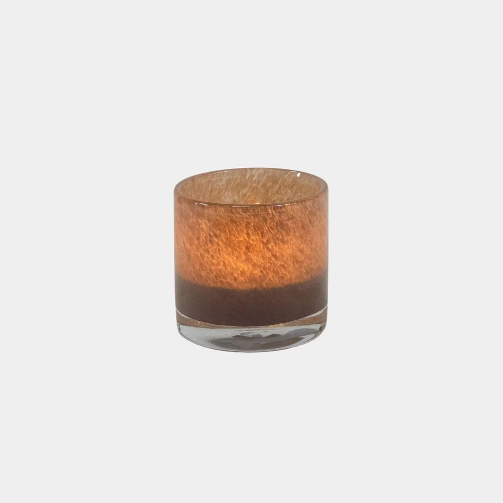 Portavela Nilla marrón gris | 8 cm