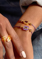 Pulsera Purple Art Deco de oro
