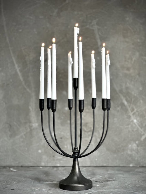Candelabro Nove de 9 brazos, acabado antiguo | Ø32 x H50 cm