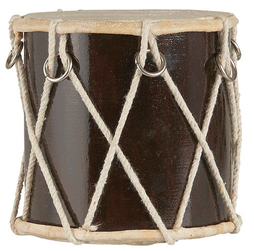 Tambor decorativo marrón oscuro