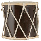 Tambor decorativo marrón oscuro