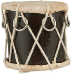 Tambor decorativo marrón oscuro