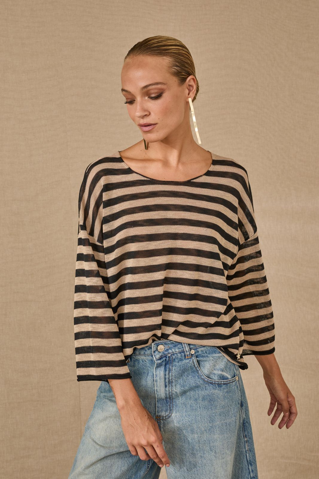 Maglia Naranja/Beige