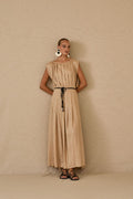 Vestido Beige Tablas