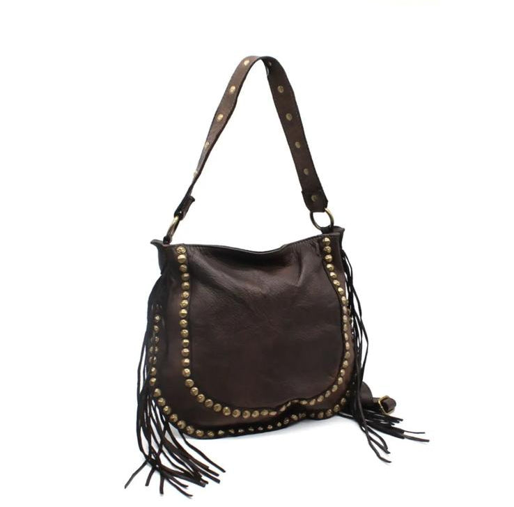Bolso de mano de piel