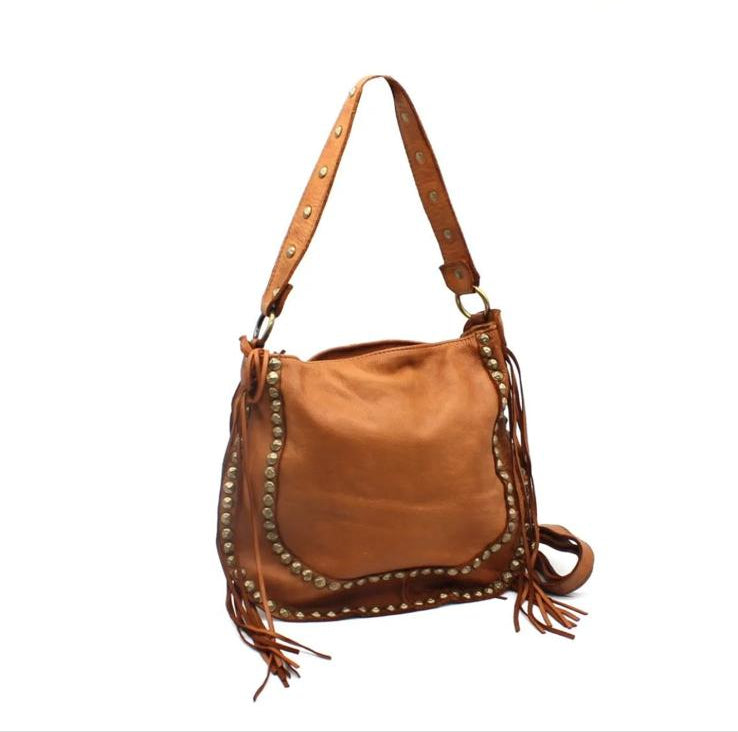 Bolso de mano de piel