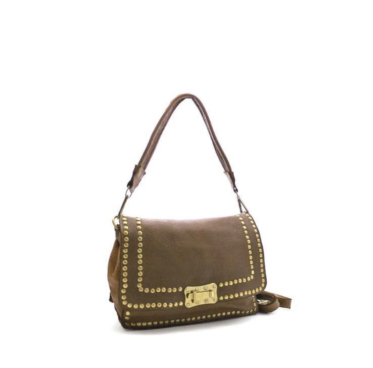 Bolso de mano de piel