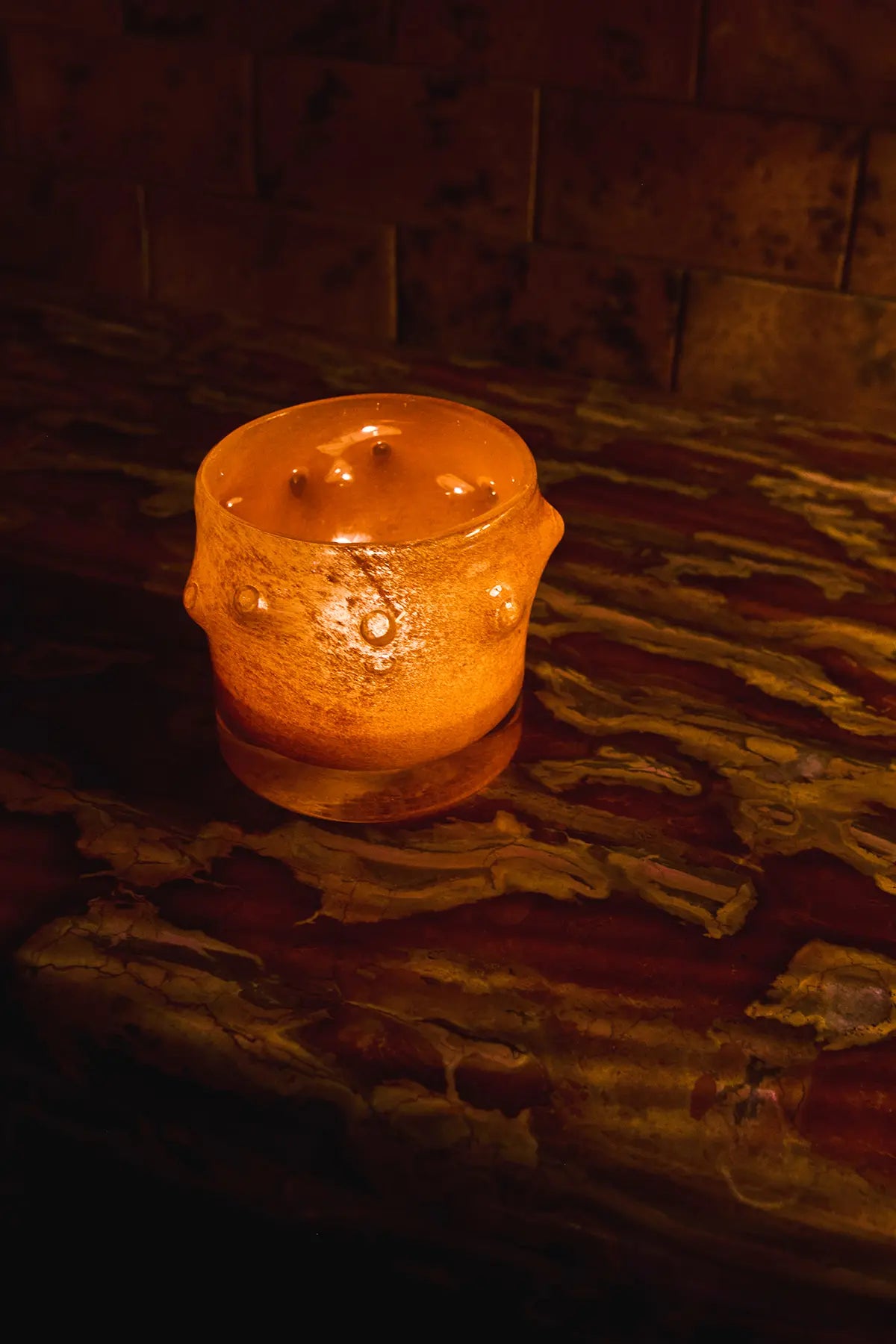 Portavelas naranja
