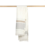The Belgian Towel Fouta Oyster stripe | 110 x 180 cm