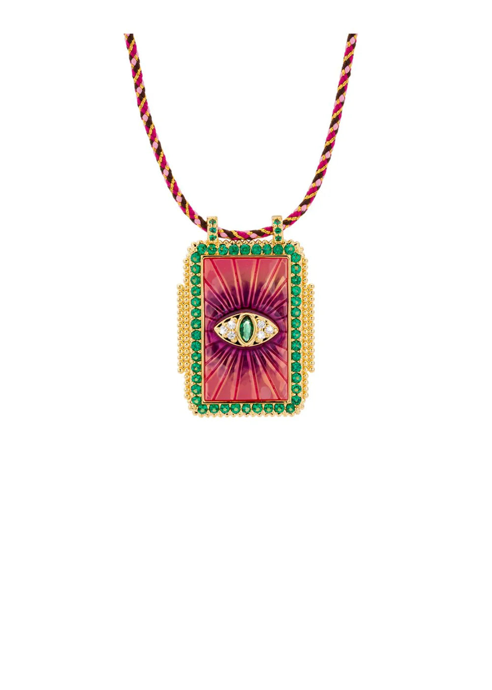 Collar Fuchsia Eye Bohème de oro