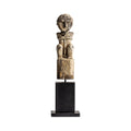 Figura decorativa en acabado negro envejecido