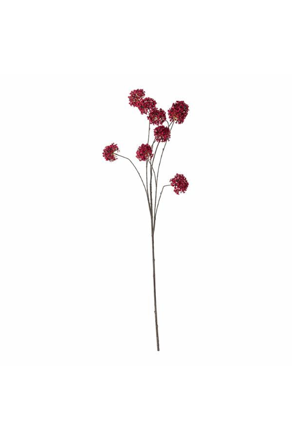 Tallo de hortensia, rojo, flores artificiales D8xH122 cm