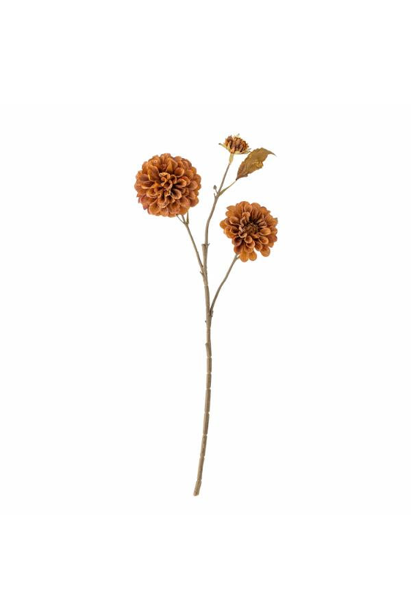 Tallo de crisantemo, naranja, flores artificiales 25 cm de diámetro x 66 cm de alto.