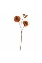 Tallo de crisantemo, naranja, flores artificiales 25 cm de diámetro x 66 cm de alto.