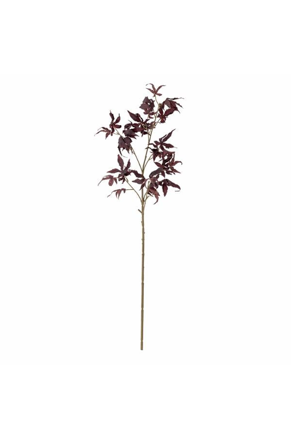 Tallo de arce, morado, flores artificiales 12 cm de diámetro x 92 cm de alto.