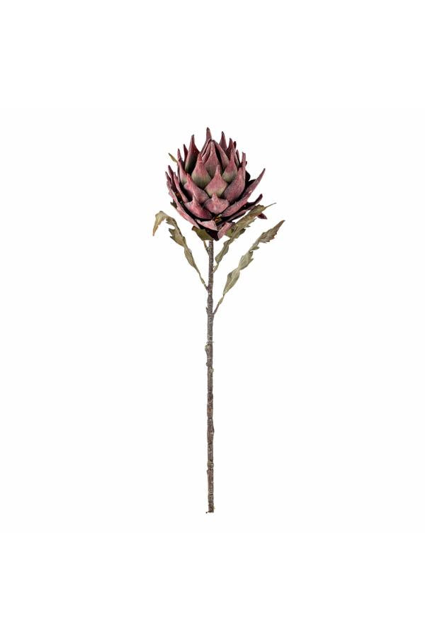 Tallo de protea, morado, flores artificiales 20 x 76 cm BLO