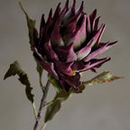 Tallo de protea, morado, flores artificiales 20 x 76 cm BLO