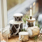 Tambor decorativo crema