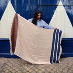 Marina Stripe Pièce de lin 120x240 cm indigo