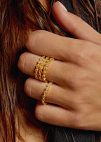 Anillo Triple Infinity en oro laminado