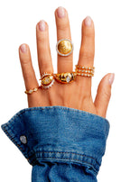 Anillo Triple Infinity en oro laminado