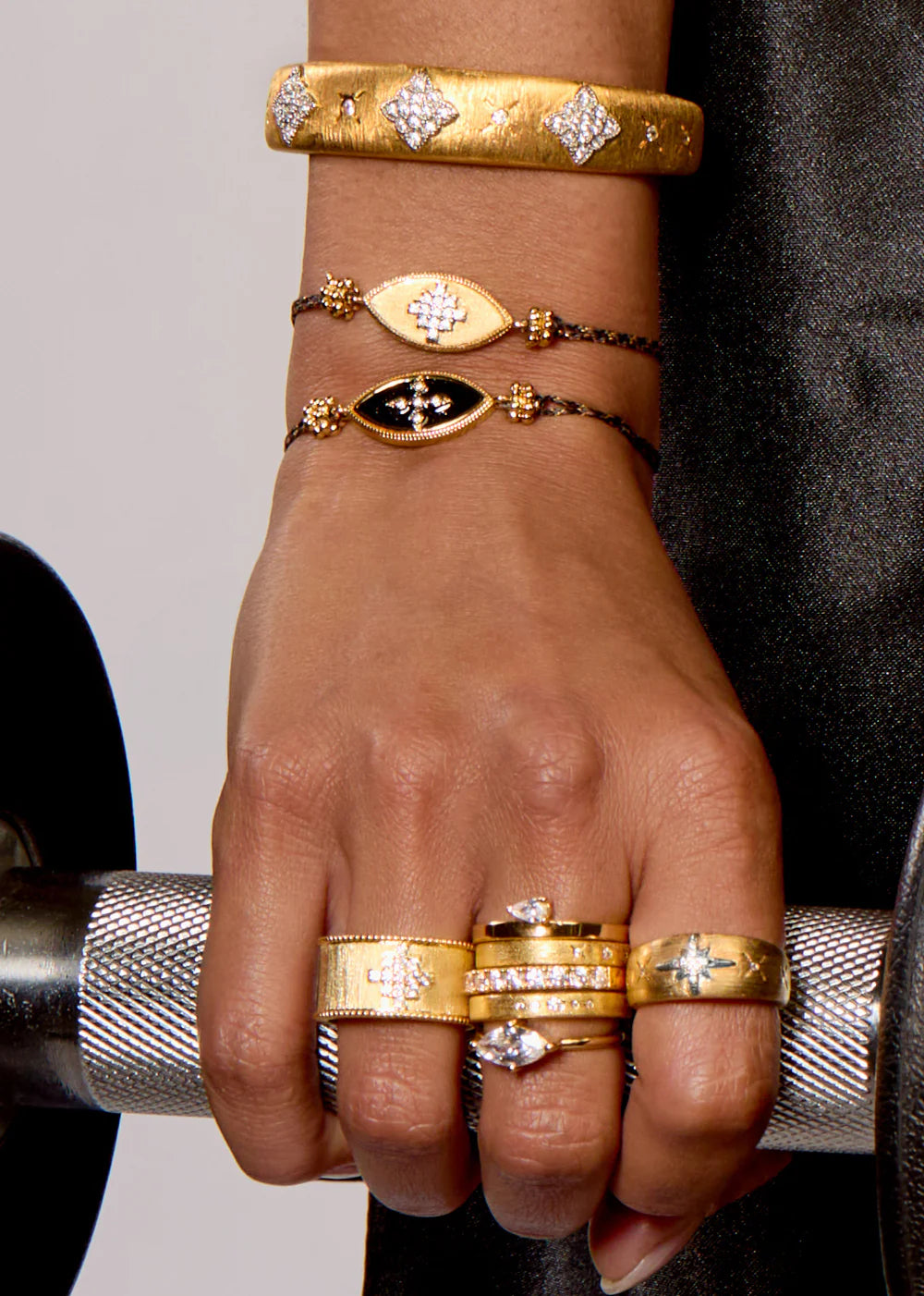 Anillo Diwali bicolor en oro y plata