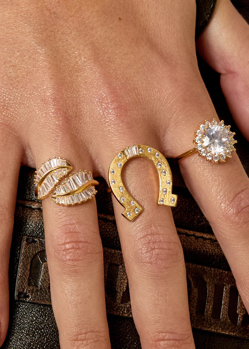 Anillo Rodeo en oro laminado