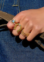 Anillo Rodeo en oro laminado