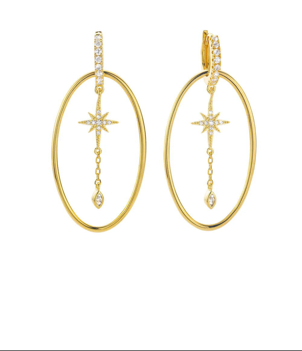 Pendientes Royal Diwali de oro