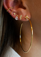 Pendientes Diwali Creola Encantadora en oro laminado