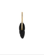 Pendiente Black Plume de oro
