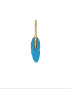 Pendiente Turquoise Plume de oro