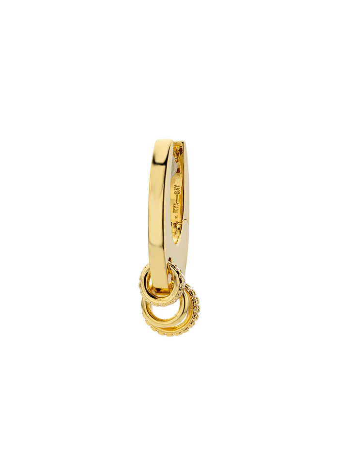 Pendiente Rock Stellar en oro laminado