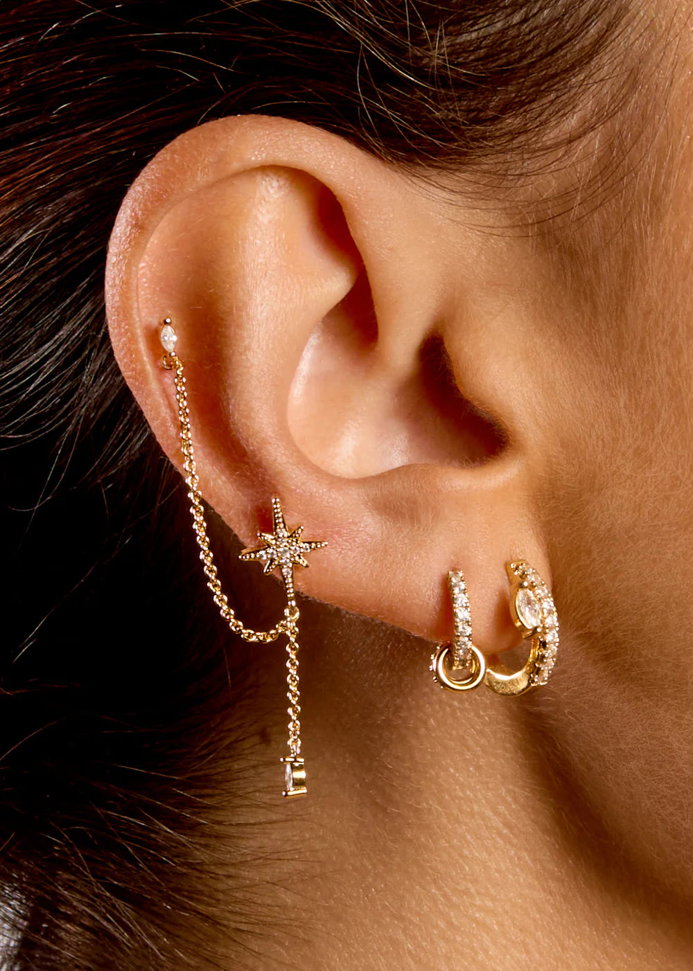 Pendientes Precious Delhi de oro