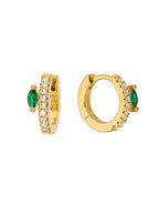 Pendientes Green Precious Dehli de oro