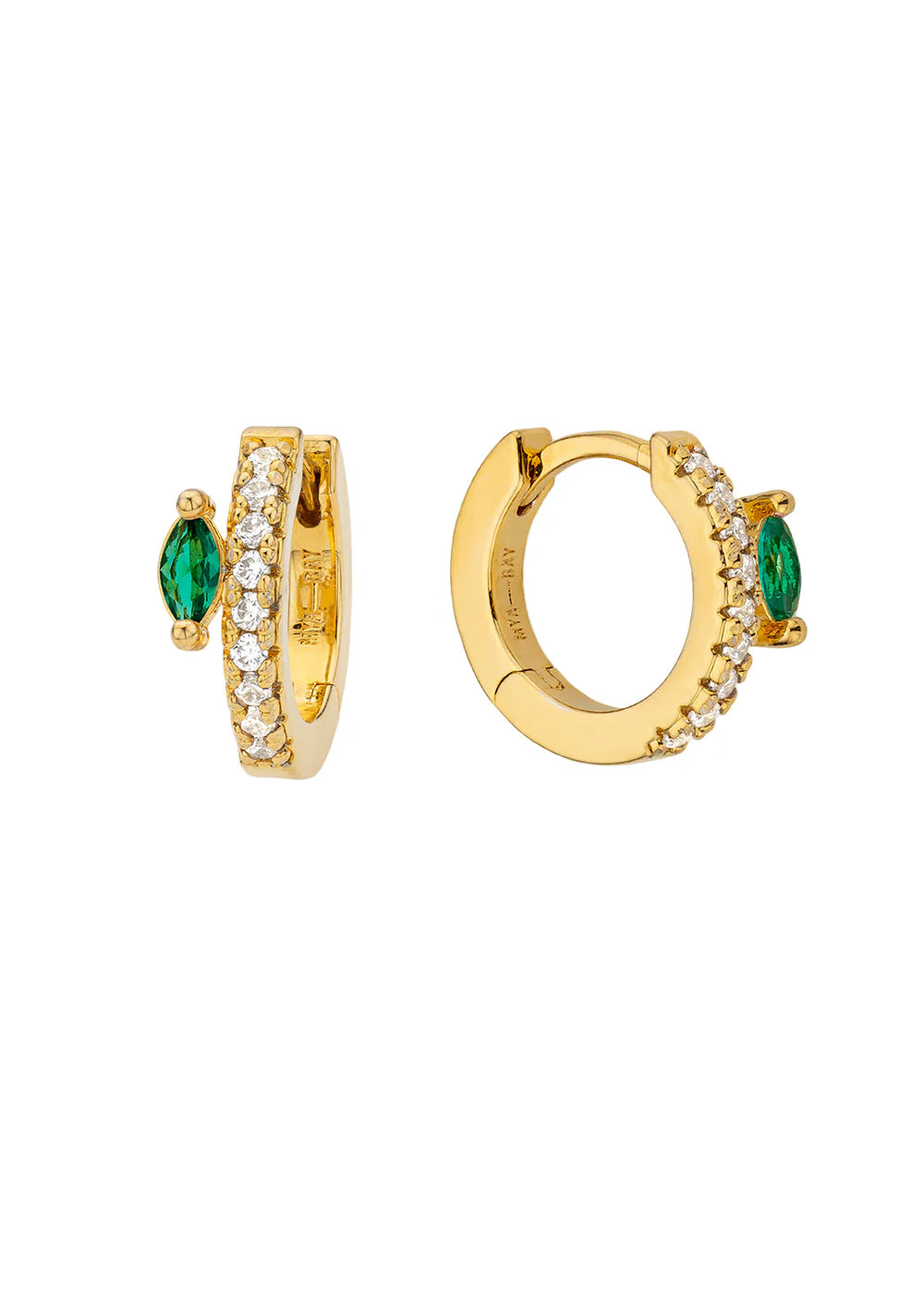 Pendientes Green Precious Dehli de oro