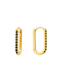 Pendientes Black Shiny Jazzy de oro