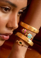 Pulsera Fuchsia Talisman de oro