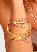 Pulsera White Talisman de oro