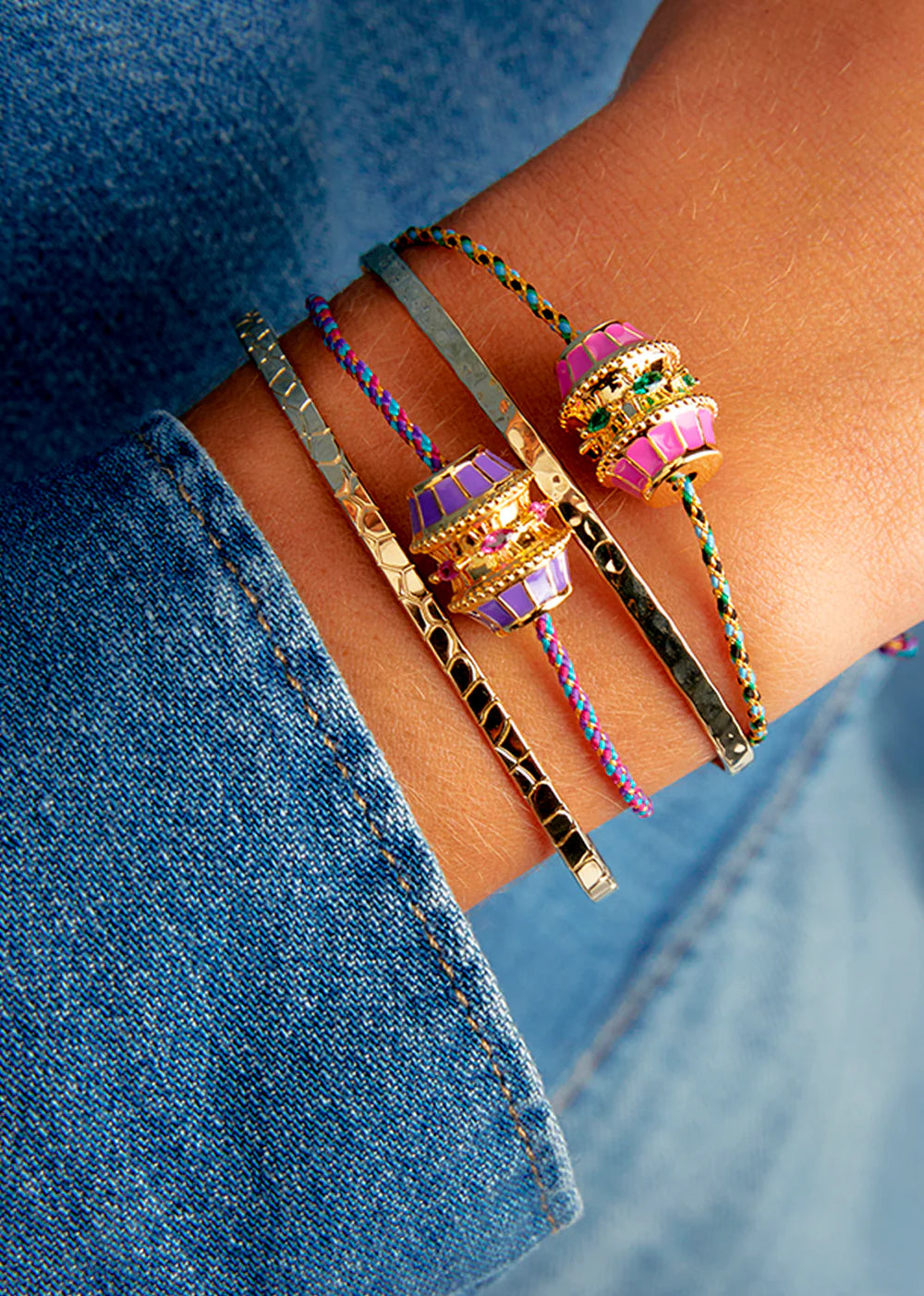 Pulsera Purple Talisman de oro
