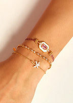 Pulsera White Art Deco de oro