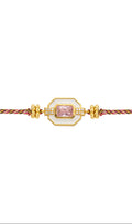 Pulsera White Art Deco de oro