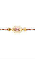 Pulsera White Art Deco de oro