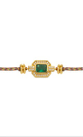 Pulsera Green Shiny Art Deco de oro