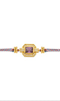 Pulsera Shiny Art Deco Amethyst de oro