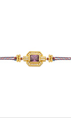 Pulsera Shiny Art Deco Amethyst de oro