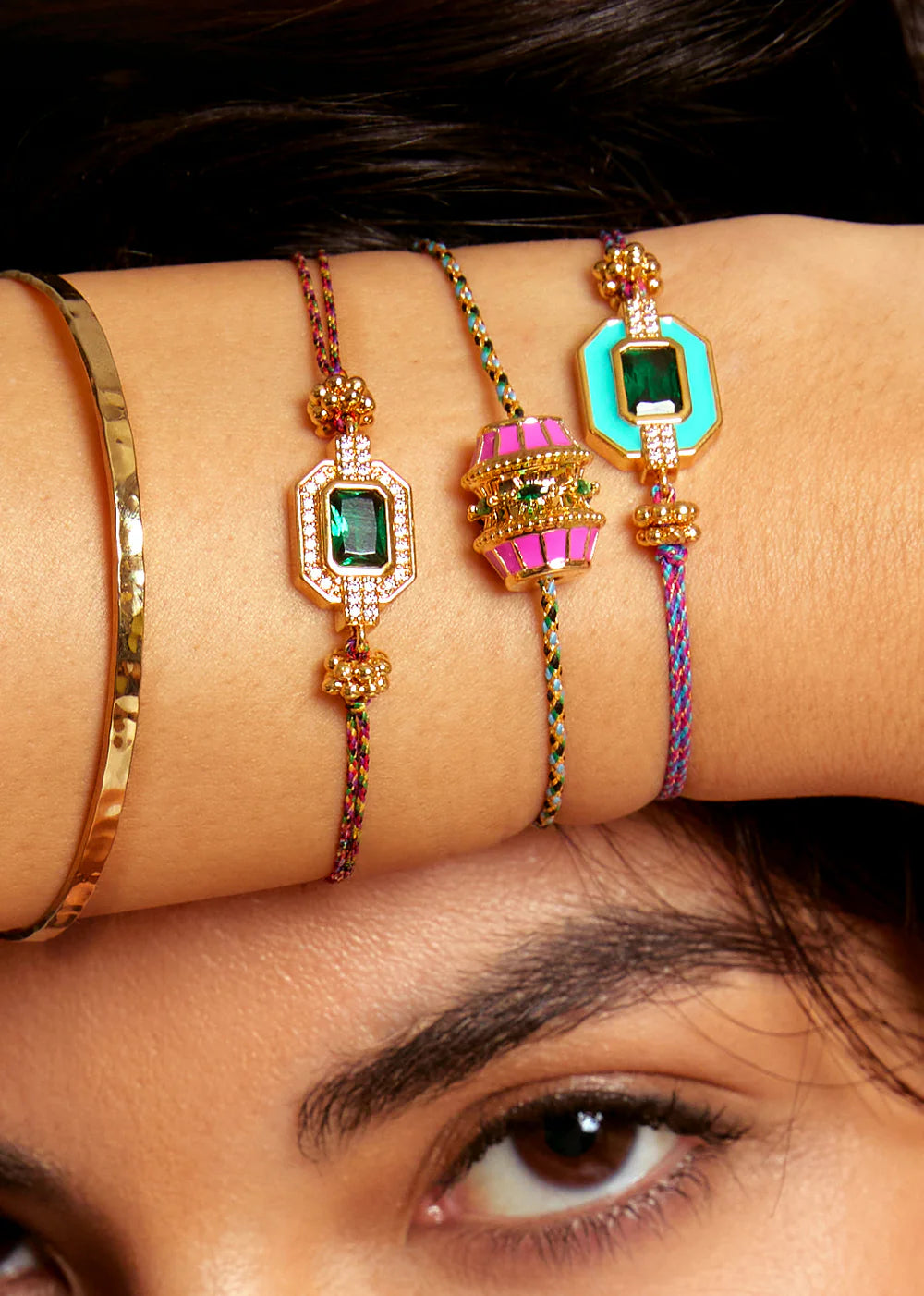 Pulsera Turquoise Art Deco de oro