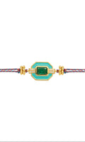 Pulsera Turquoise Art Deco de oro