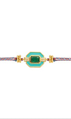 Pulsera Turquoise Art Deco de oro