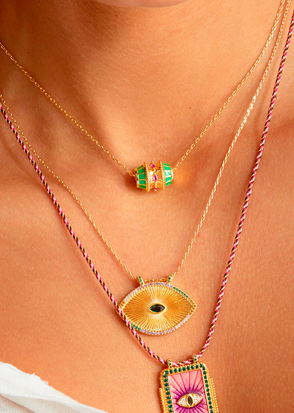 Collar Green Talisman de oro